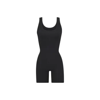 SKIMS COTTON RIB ONESIE Bodysuits Women's SOOT/Smoke Gray