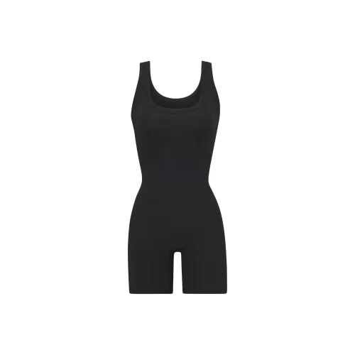 SKIMS COTTON RIB ONESIE Bodysuits Women's SOOT/Smoke Gray