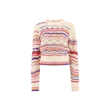 ISABEL MARANT ETOILE Distressed Ambre Striped Knitted Jumper