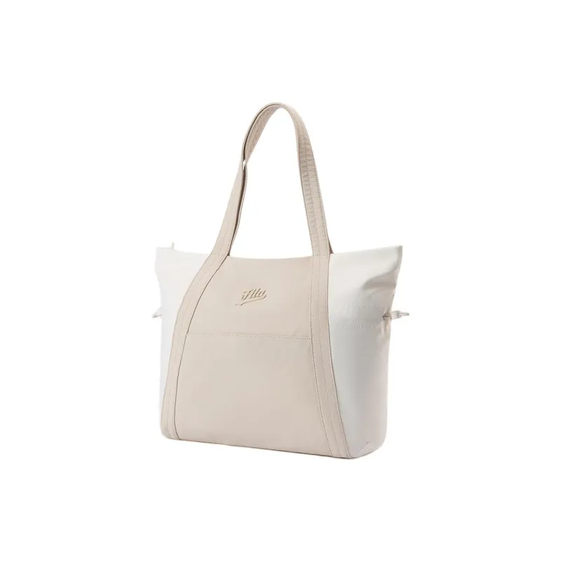 FILA FUSION LIFE Fabric Tote Bag, Shopping Bag, Handbag Women's Beige & White-1
