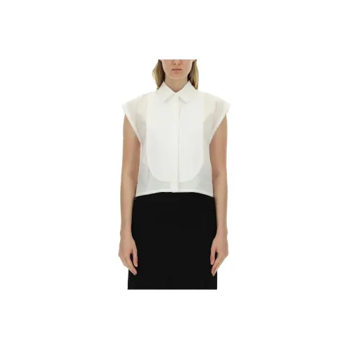 Victoria Beckham High Low Hem Sleeveless Shirt
