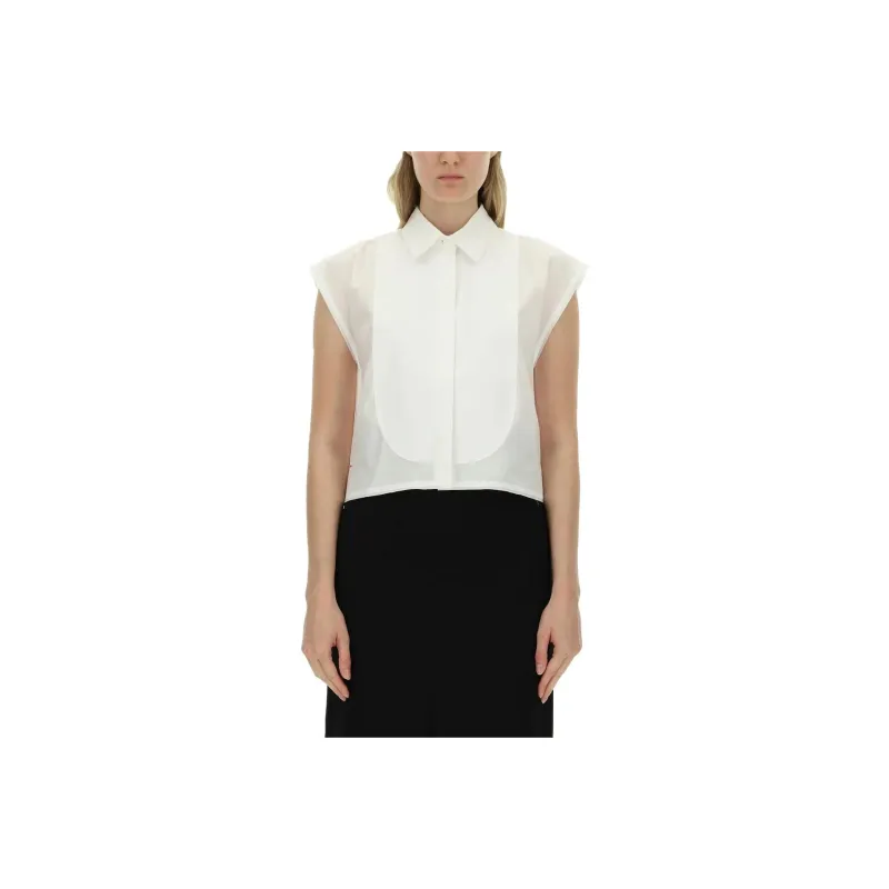 Victoria Beckham High Low Hem Sleeveless Shirt-0