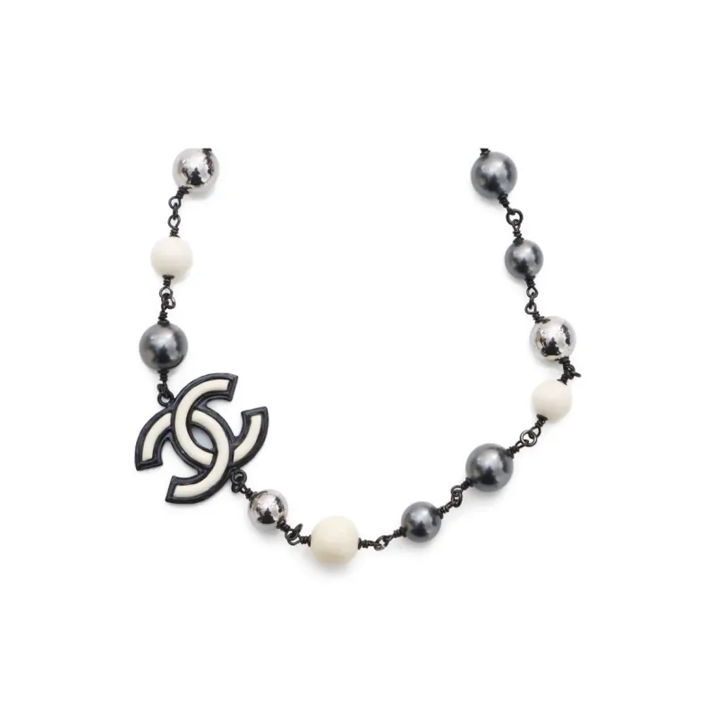 CHANEL 2013 Cc Pearl Necklace-0