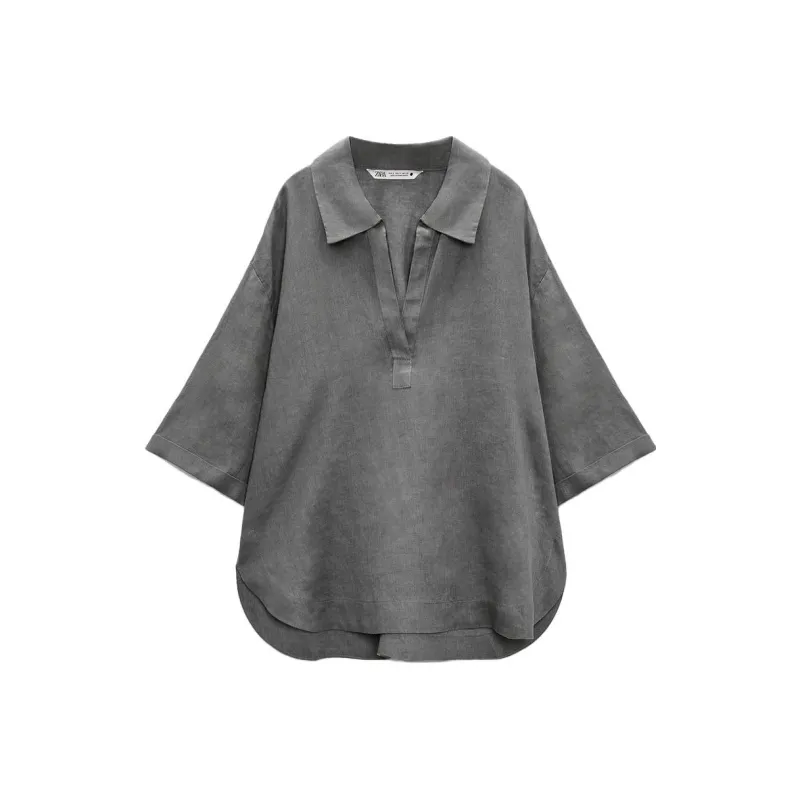 ZARA Shirts Women's Gray-0