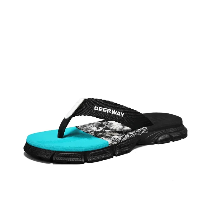 DEERWAY Slip Resistant Abrasion Resistant Odor Resistant Flip Flops Men's-17