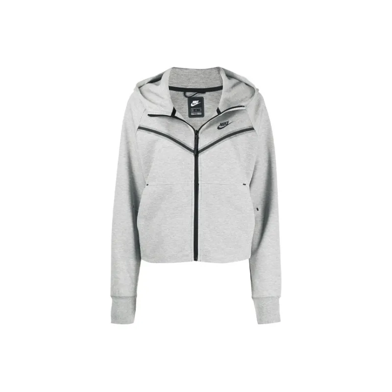Nike Sportswear Women's Tech Fleece Windrunner Full Zip Hoodie Dark Grey Heather/Black-0