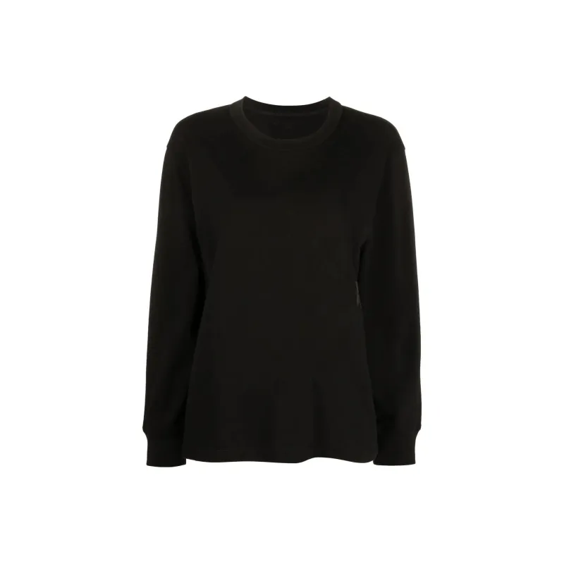 T By Alexander Wang Essential Puff Logo Jersey Ls Tee Black-0