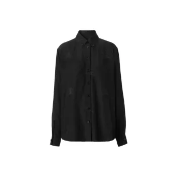 Burberry Logo Pattern Shirt 'Black'