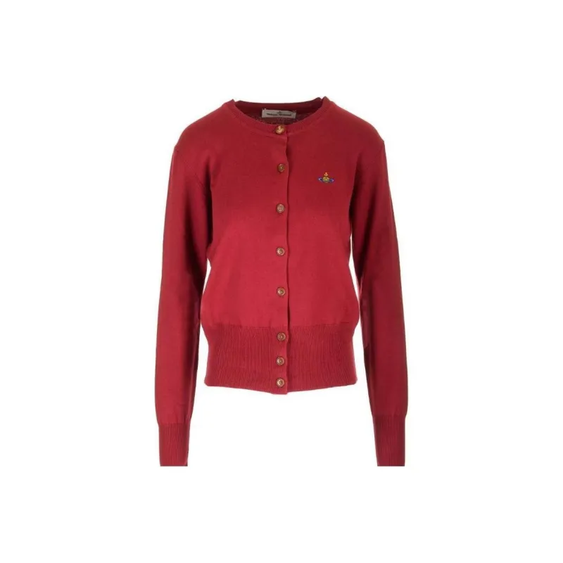 Vivienne Westwood Orb Embroidered Knitted Cardigan-0