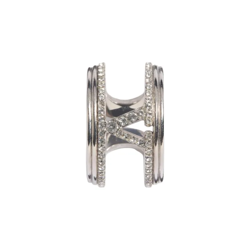 Valentino Metal Rings Women's Silver-3