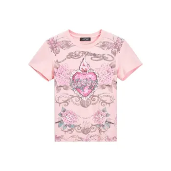 Ed Hardy T Shirt Women's Cherry Blossom Pink