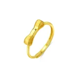 Bowknot Ring (Gold Smooth Finish Band)