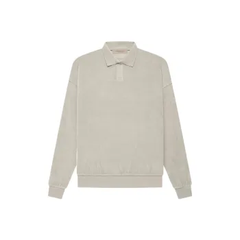 Fear Of God Essentials Women's Velour L/S Polo Smoke