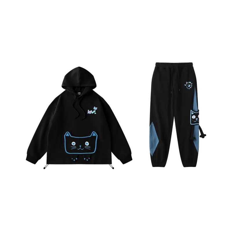 LAMLICKA Sweatshirt Set Unisex Black-0