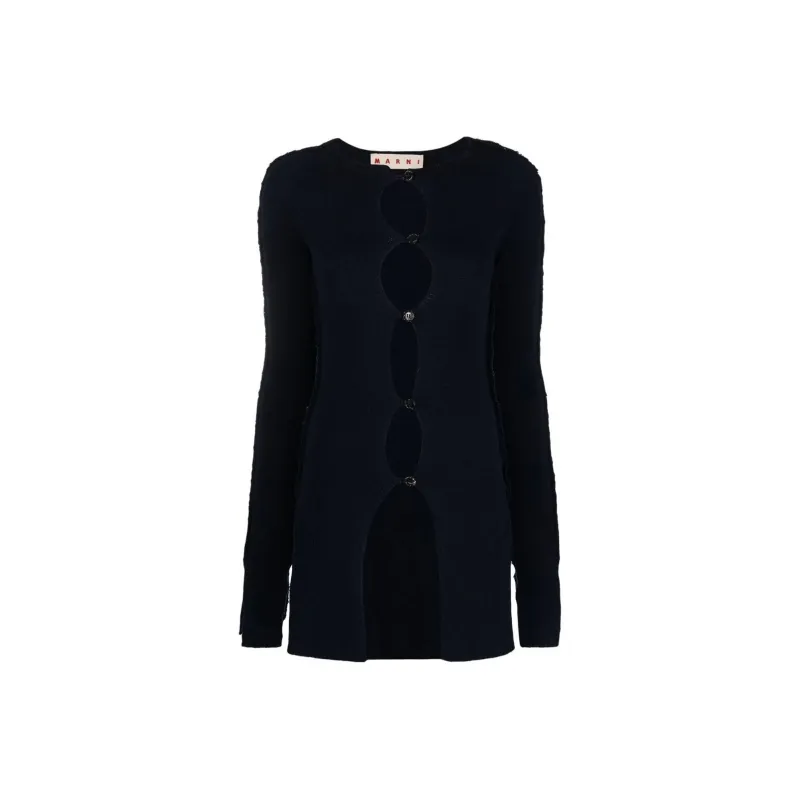 MARNI Cashmere Sweaters Women's Navy Blue-0