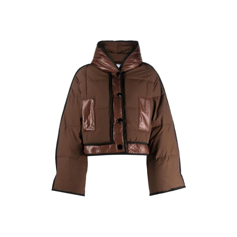 GANNI Jackets Coats Women's Brown-0