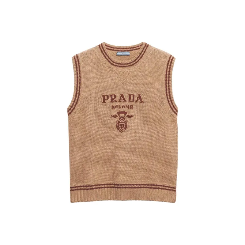 PRADA Crewneck Knitted Vest-0
