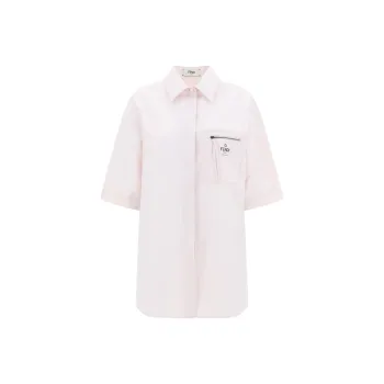 FENDI Logo Printed Short Sleeved Shirt