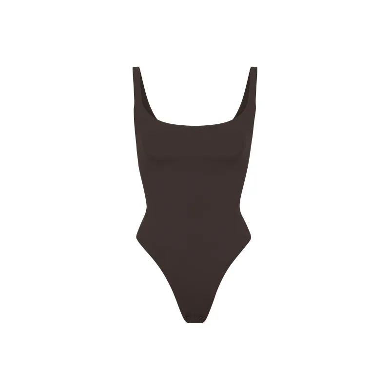 SKIMS FITS EVERYBODY SQUARE NECK BODYSUIT Bodysuits Women's ESPRESSO/Espresso Color-0