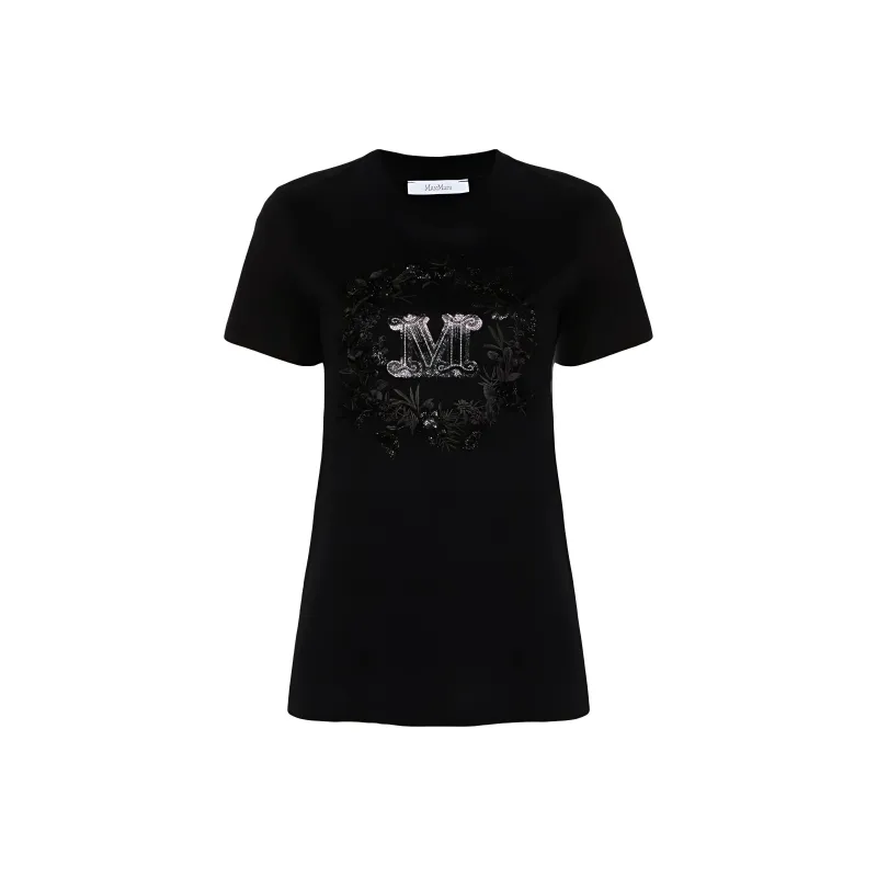 MaxMara Logo Embellished Crewneck T Shirt-0
