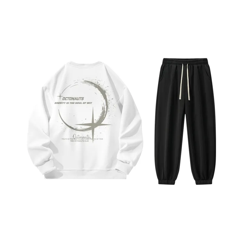 Small Columns Under The Sea Sweatshirt Set Unisex-0