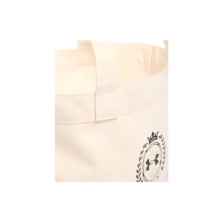 Under Armour Cotton Tote Bag, Shopping Bag, Handbag, Shoulder Bag Women's Beige & Black-3