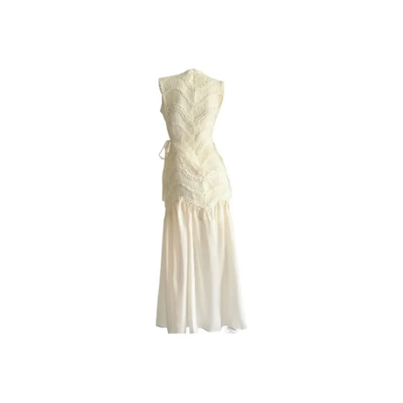 ECNR Sleeveless Dress Women's Apricot-1
