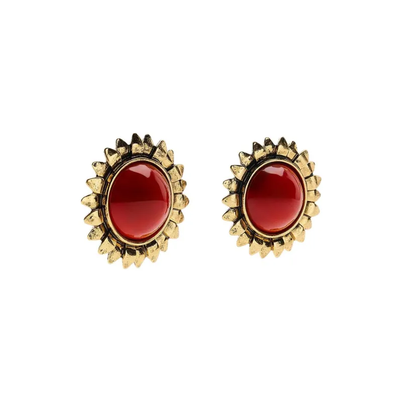 ZARA Resin Earrings Women's Gold-1