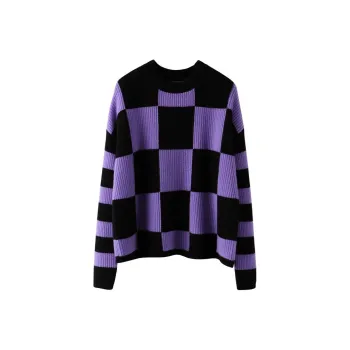MAIGRE SIMHAT Cashmere Sweater Women's Black+Purple