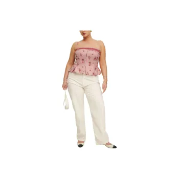 REFORMATION Meryl Linen Top Es Camisole Women's Pink