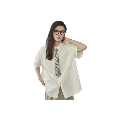 Painting system Shirts Women's Beige