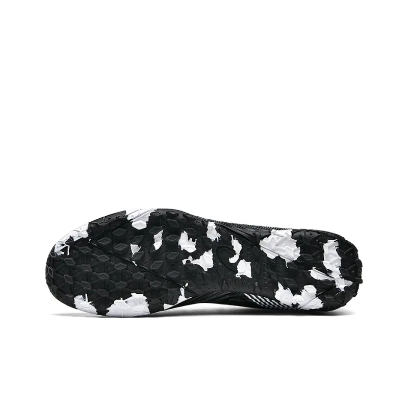 Binary TF Rubber Broken Studs Cushioning Abrasion Resistant Lightweight Soccer Shoes Unisex Black-6