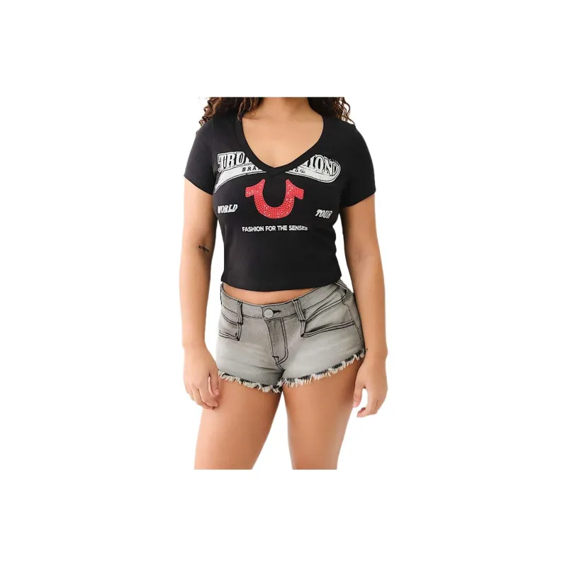 TRUE RELIGION T Shirt Women's Black-0
