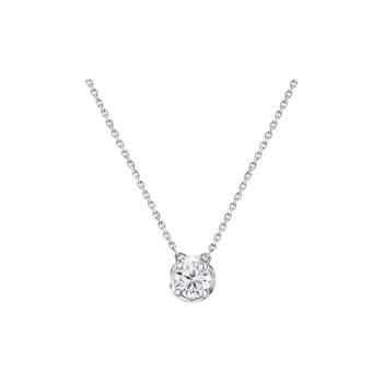 Graff 18K White Gold Necklaces Women's Silver