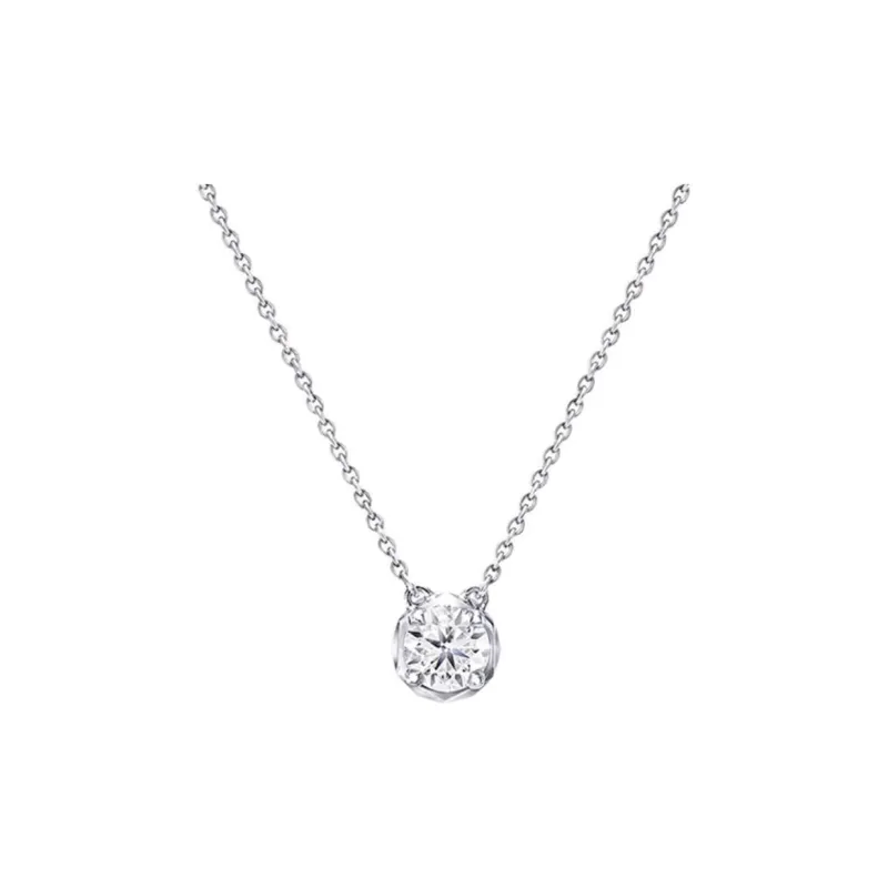 Graff 18K White Gold Necklaces Women's Silver-0