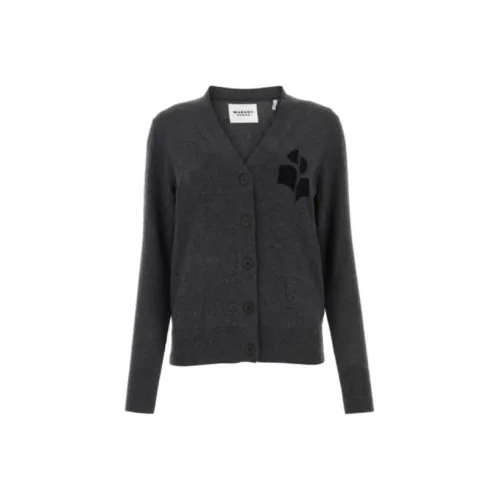 ISABEL MARANT ETOILE Karin Logo Intarsia Knitted Cardigan