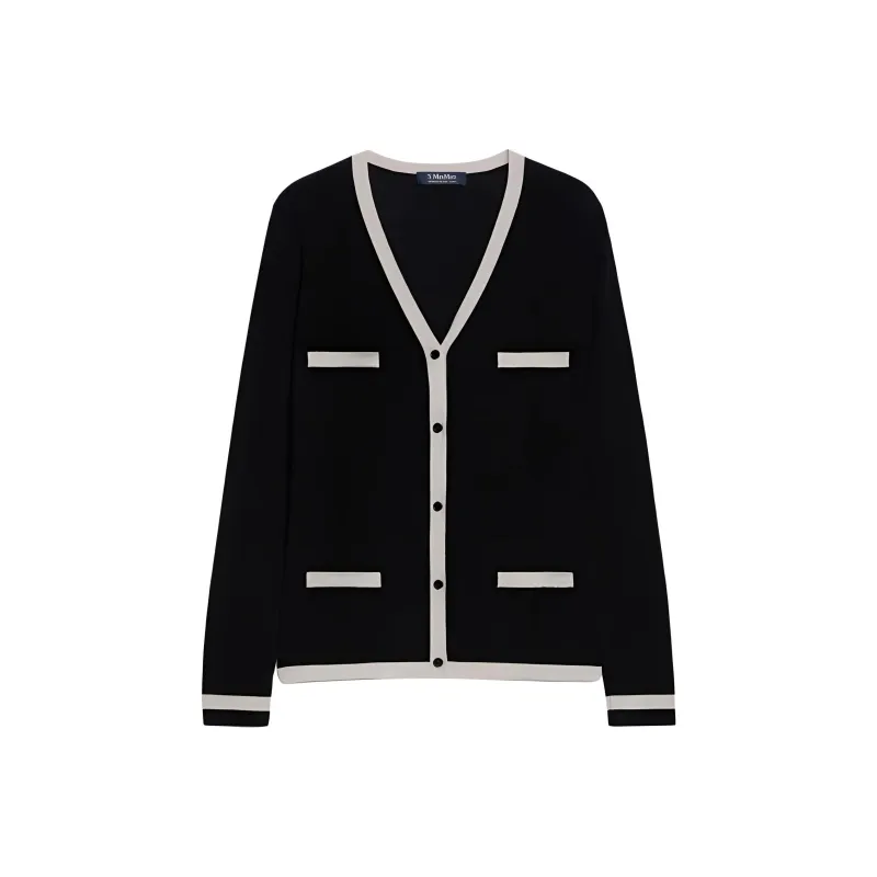 'S MAX MARA V Neck Buttoned Cardigan-0