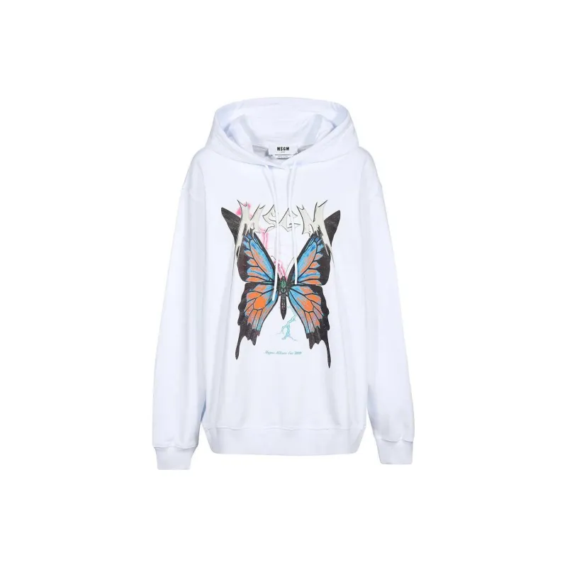 MSGM Butterfly print Hoodie-0