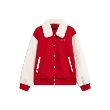 LiNing Sports Life Collection Jacket Women's Samba Red Ecru
