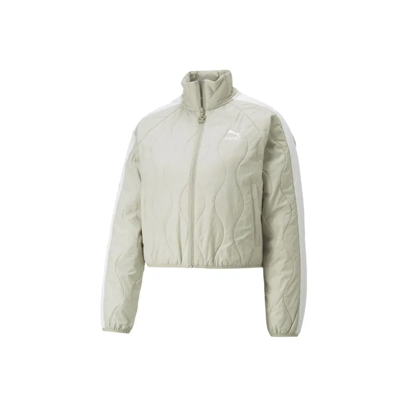 PUMA T7 T7 Quilting Track Jacket Jacket Women's Gray-0