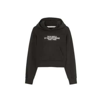 PALM ANGELS Logo Detailed Hoodie