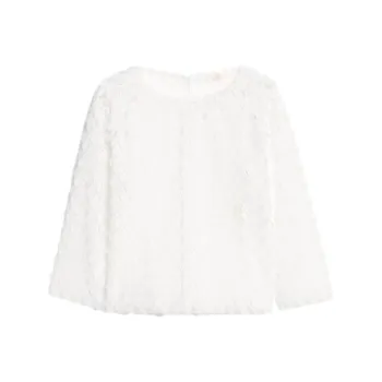 MaxMara Trento Collection Embroidered Tulle Blouse Shirt Women's White