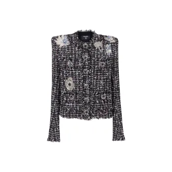 BALMAIN Collarless Tweed Jacket