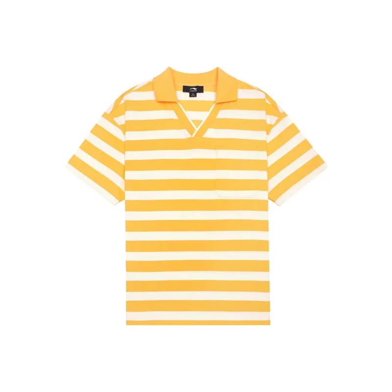 LI NING 1990 Polo Shirts Women's Custard Sand Yellow-0