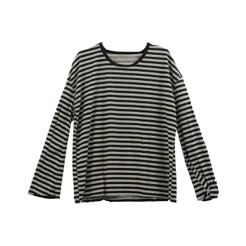 SUNSUNTOWN T-Shirt Women's Khaki Stripes