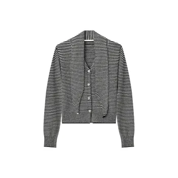 THE SEA LIFE Knitwear Women's Black White Stripes