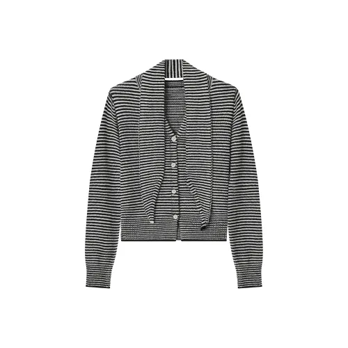 THE SEA LIFE Knitwear Women's Black White Stripes