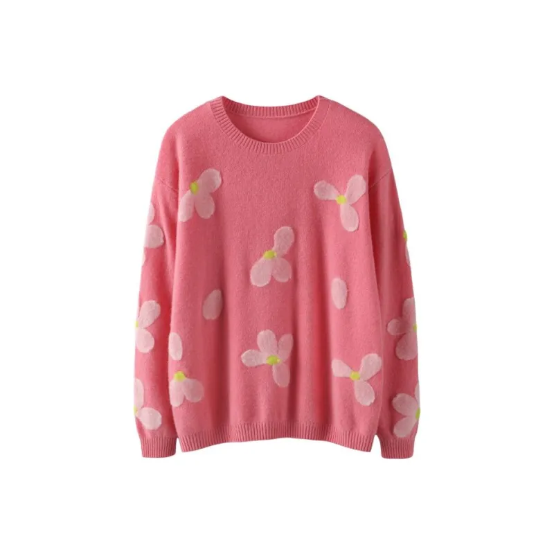 MAIGRE SIMHAT Cashmere Sweater Women's Light Rose Red-0