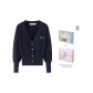 Navy Blue, Pearl Button Sweater (Gift Box Set)