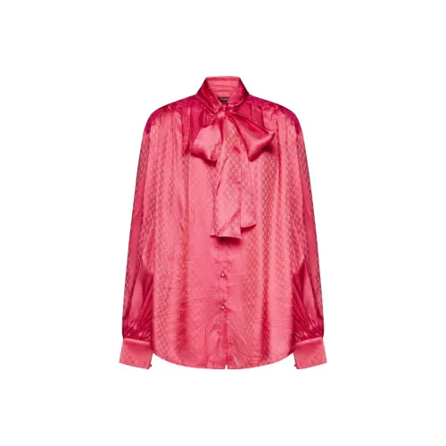 BALMAIN Monogram-Jacquard Button-Up Shirt